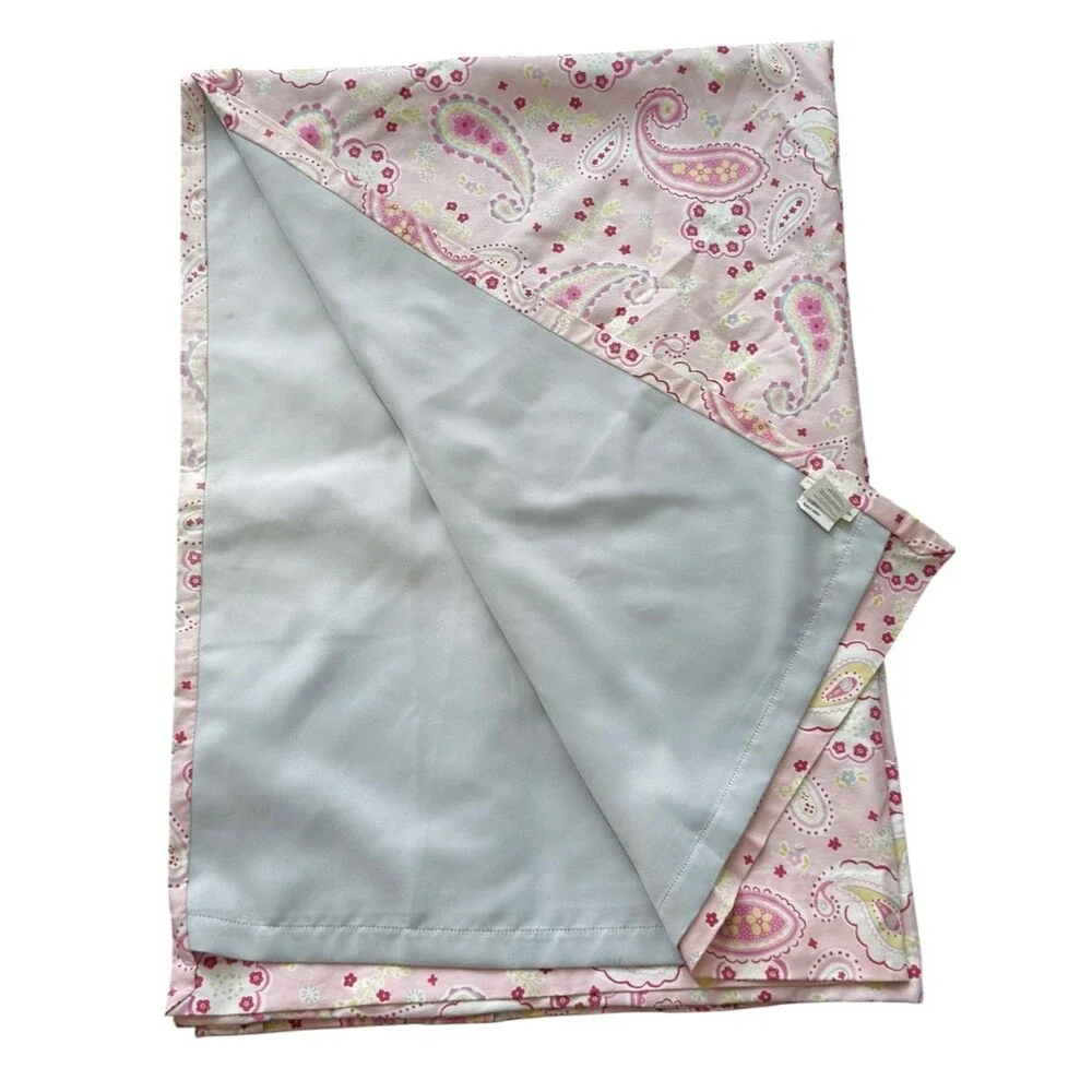 Pottery Barn Kids Girls Pink Paisley Window Curtains SET OF 3. 44 x 63 inches.